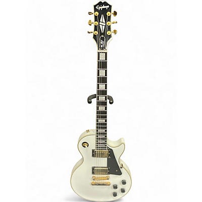 Used Epiphone Les Paul Custom Antique White Solid Body Electric Guitar