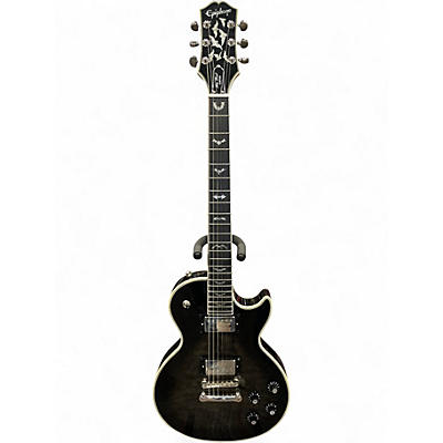 Used Epiphone Les Paul Custom Bats in Flight Ebony Burst Solid Body Electric Guitar