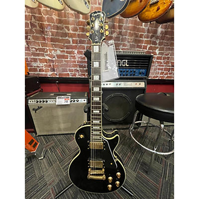 Epiphone Used Epiphone Les Paul Custom Black And Gold Solid Body Electric Guitar