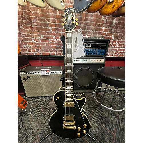 Epiphone Used Epiphone Les Paul Custom Black And Gold Solid Body Electric Guitar Black and Gold