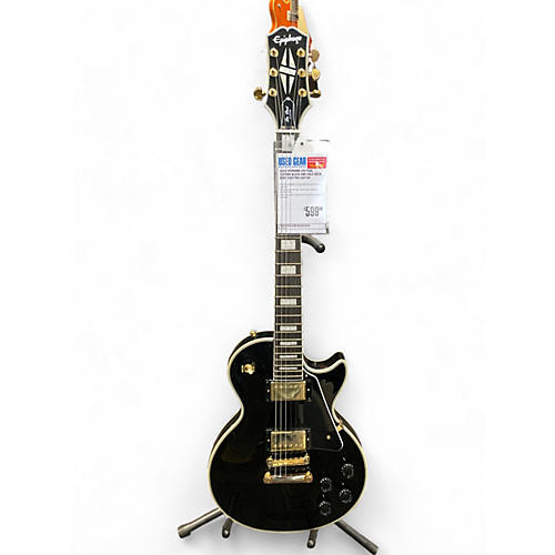 Epiphone Used Epiphone Les Paul Custom Black And Gold Solid Body Electric Guitar Black and Gold