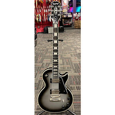 Epiphone Used Epiphone Les Paul Custom Black And Silver Solid Body Electric Guitar