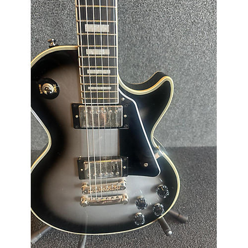 Epiphone Used Epiphone Les Paul Custom Black And Silver Solid Body Electric Guitar Black and Silver