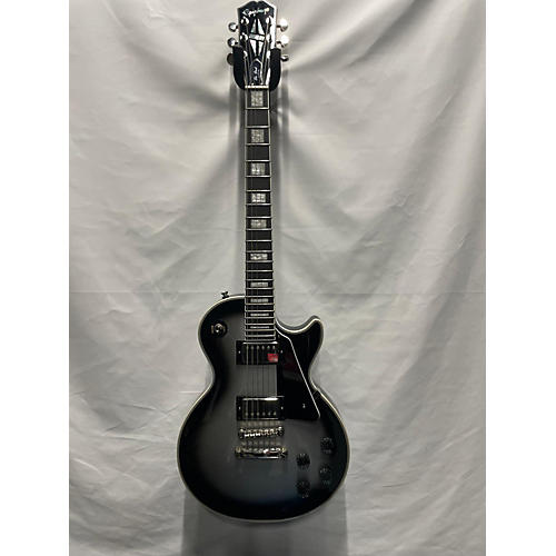 Epiphone Used Epiphone Les Paul Custom Black And Silver Solid Body Electric Guitar Black and Silver