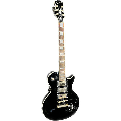 Epiphone Used Epiphone Les Paul Custom Black Solid Body Electric Guitar Black