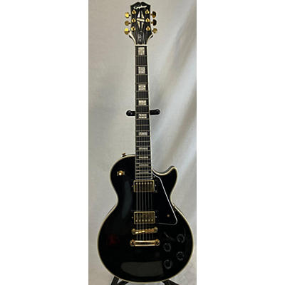 Epiphone Used Epiphone Les Paul Custom Black Solid Body Electric Guitar