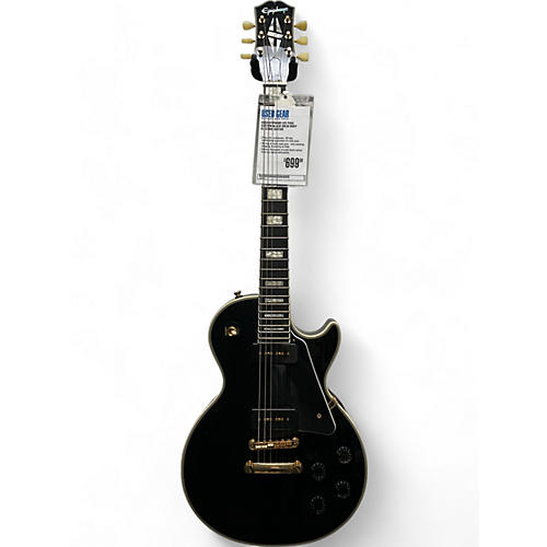 Used Epiphone Les Paul Custom Black Solid Body Electric Guitar Black