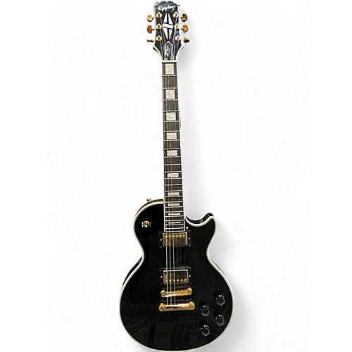 Used Epiphone Les Paul Custom Black Solid Body Electric Guitar Black