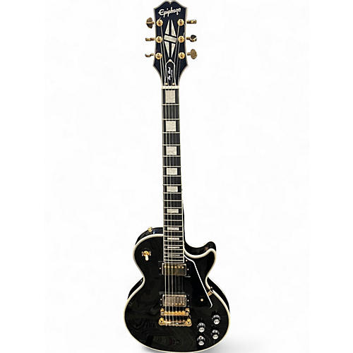 Used Epiphone Les Paul Custom Black Solid Body Electric Guitar Black