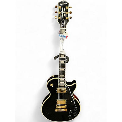 Used Epiphone Les Paul Custom Black Solid Body Electric Guitar