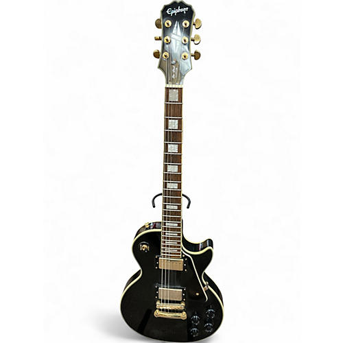 Used Epiphone Les Paul Custom Black Solid Body Electric Guitar Black