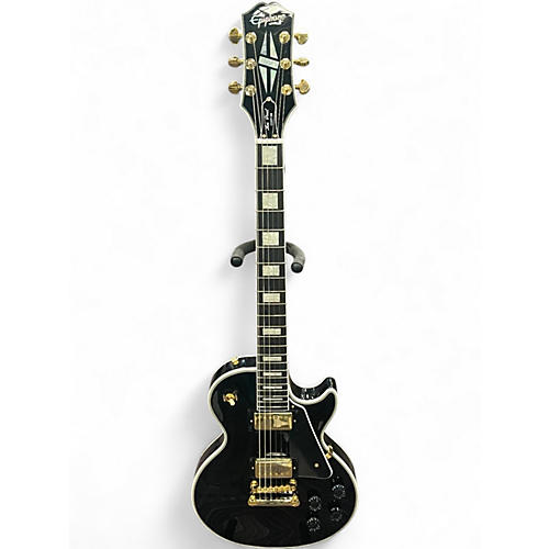 Used Epiphone Les Paul Custom Black Solid Body Electric Guitar Black