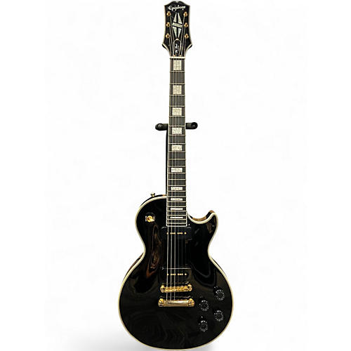 Used Epiphone Les Paul Custom Black Solid Body Electric Guitar Black