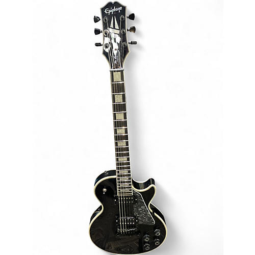 Used Epiphone Les Paul Custom Black Solid Body Electric Guitar Black