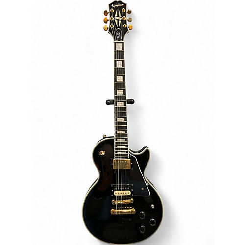 Used Epiphone Les Paul Custom Black Solid Body Electric Guitar Black