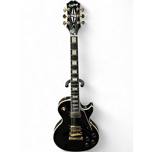 Used Epiphone Les Paul Custom Black Solid Body Electric Guitar Black