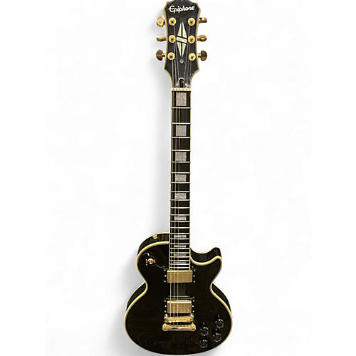 Used Epiphone Les Paul Custom Black Solid Body Electric Guitar Black