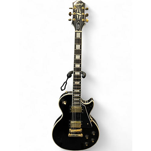 Used Epiphone Les Paul Custom Black Solid Body Electric Guitar Black