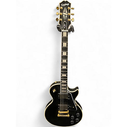 Used Epiphone Les Paul Custom Black Solid Body Electric Guitar Black