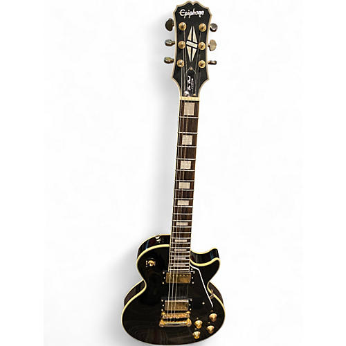 Used Epiphone Les Paul Custom Black Solid Body Electric Guitar Black