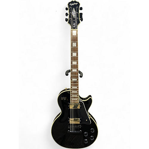 Used Epiphone Les Paul Custom Black Solid Body Electric Guitar Black