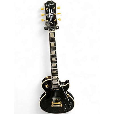 Used Epiphone Les Paul Custom Black Solid Body Electric Guitar