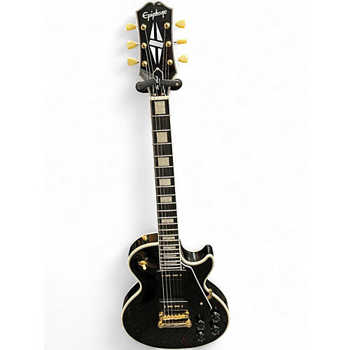 Used Epiphone Les Paul Custom Black Solid Body Electric Guitar Black
