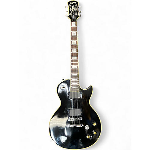 Used Epiphone Les Paul Custom Black Solid Body Electric Guitar Black