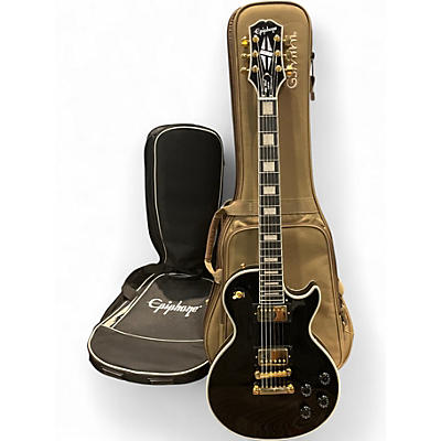 Used Epiphone Les Paul Custom Black Solid Body Electric Guitar