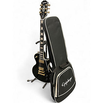 Used Epiphone Les Paul Custom Black Solid Body Electric Guitar