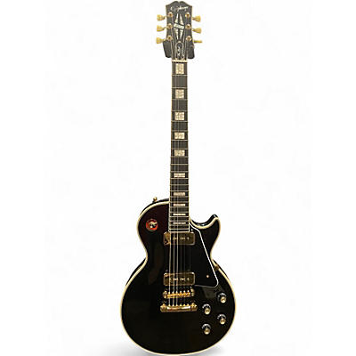 Used Epiphone Les Paul Custom Black Solid Body Electric Guitar