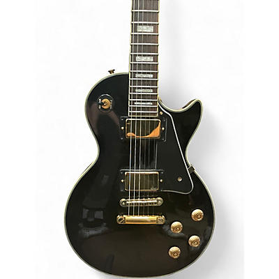 Used Epiphone Les Paul Custom Black and Gold Solid Body Electric Guitar