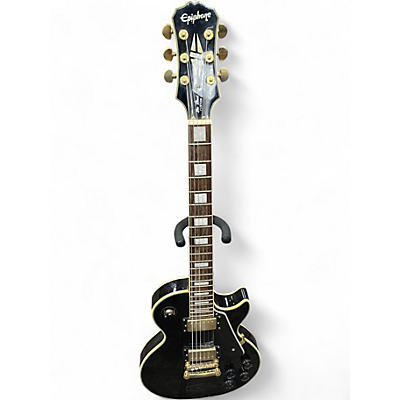 Used Epiphone Les Paul Custom Black and Gold Solid Body Electric Guitar