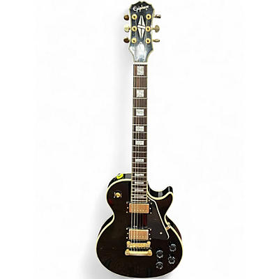 Used Epiphone Les Paul Custom Black and Gold Solid Body Electric Guitar