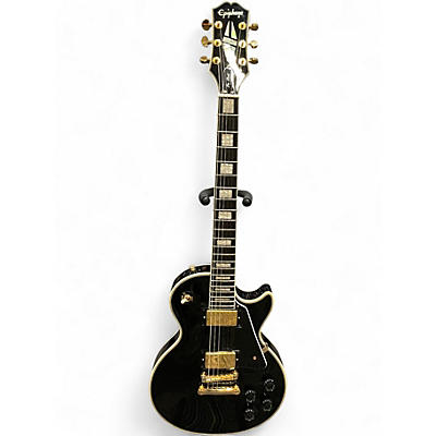 Used Epiphone Les Paul Custom Black and Gold Solid Body Electric Guitar