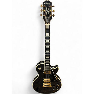 Used Epiphone Les Paul Custom Black and Gold Solid Body Electric Guitar
