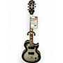 Used Epiphone Les Paul Custom Black and Silver Solid Body Electric Guitar Black and Silver