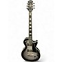 Used Epiphone Les Paul Custom Black and Silver Solid Body Electric Guitar Black and Silver
