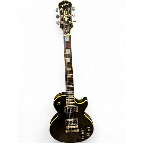 Used Epiphone Les Paul Custom Black and White Solid Body Electric Guitar Black and White