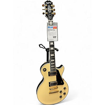 Used Epiphone Les Paul Custom Blackback Alpine White Solid Body Electric Guitar
