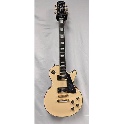 Epiphone Used Epiphone Les Paul Custom Blackback Antique Ivory Solid Body Electric Guitar Antique Ivory