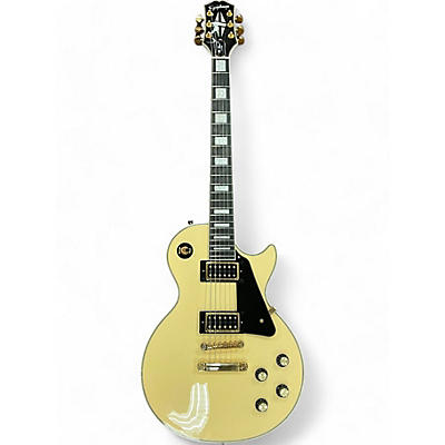 Epiphone Used Epiphone Les Paul Custom Blackback Antique Ivory Solid Body Electric Guitar