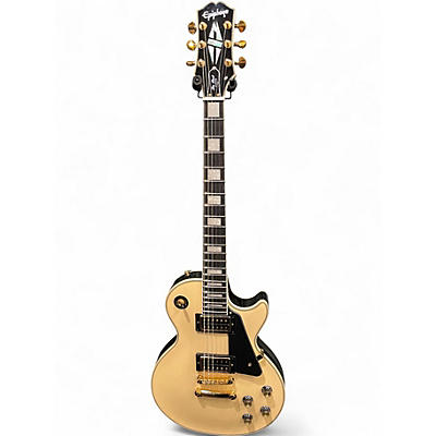 Used Epiphone Les Paul Custom Blackback Antique Ivory Solid Body Electric Guitar