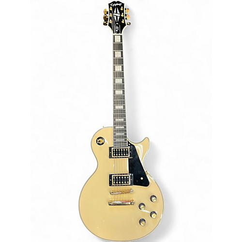 Used Epiphone Les Paul Custom Blackback Ivory Solid Body Electric Guitar Ivory