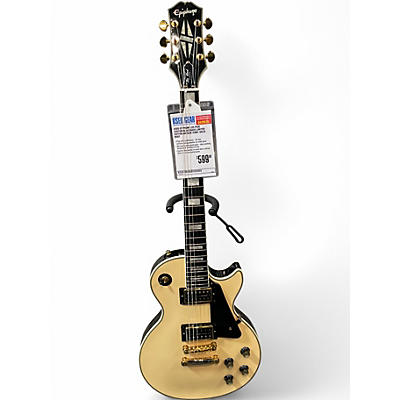 Used Epiphone Les Paul Custom Blackback Limited Edition Antique Ivory Solid Body Electric Guitar