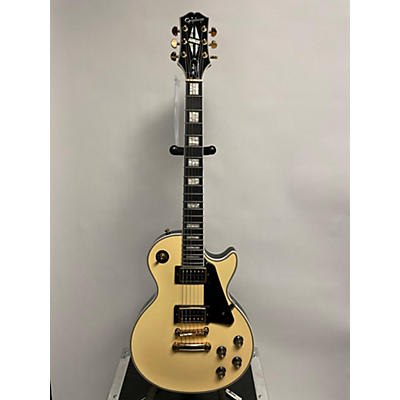 Epiphone Used Epiphone Les Paul Custom Blackback Pro Antique Ivory Solid Body Electric Guitar