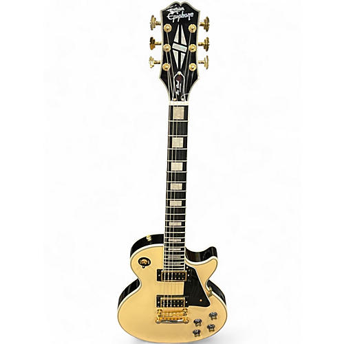 Used Epiphone Les Paul Custom Blackback Pro Cream Solid Body Electric Guitar Cream