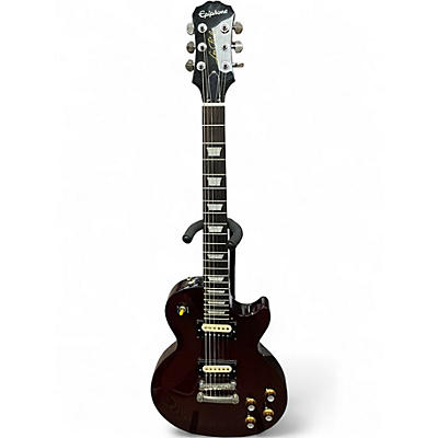 Used Epiphone Les Paul Custom Burgundy Solid Body Electric Guitar