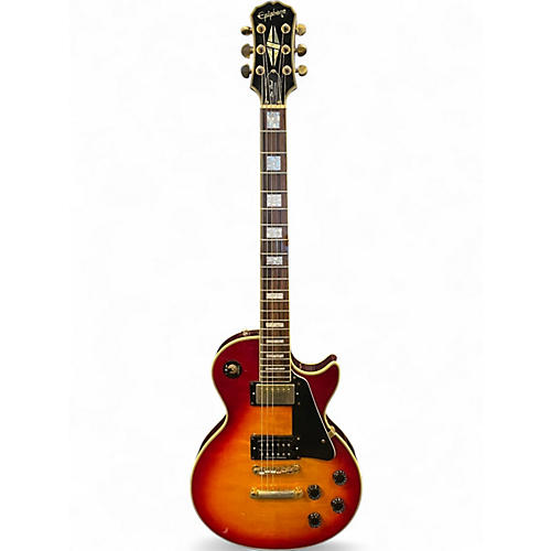 Used Epiphone Les Paul Custom Cherry Sunburst Solid Body Electric Guitar Cherry Sunburst