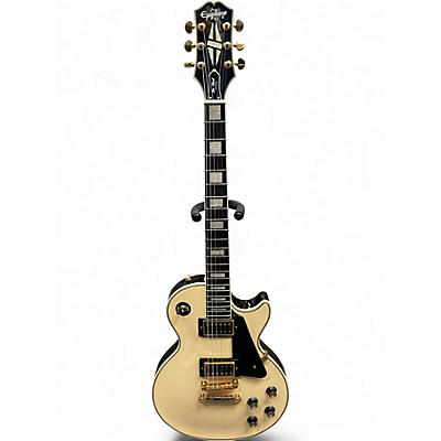 Used Epiphone Les Paul Custom Cream Solid Body Electric Guitar